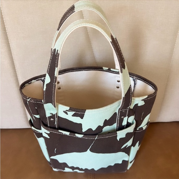 HABLE CONSTRUCTION El Hombre Brown & Turquoise Flower Print Canvas Tote Bag - Picture 9 of 16